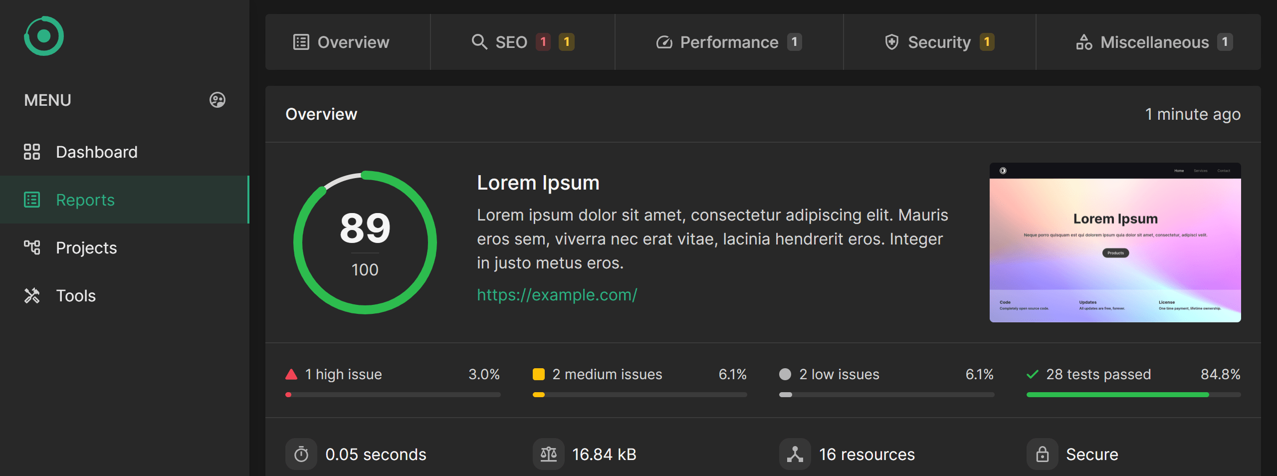 SEO Rapor
